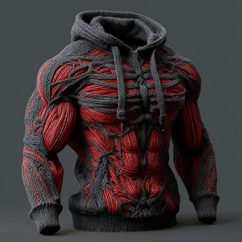 Men's 3D Faux Hoodie
