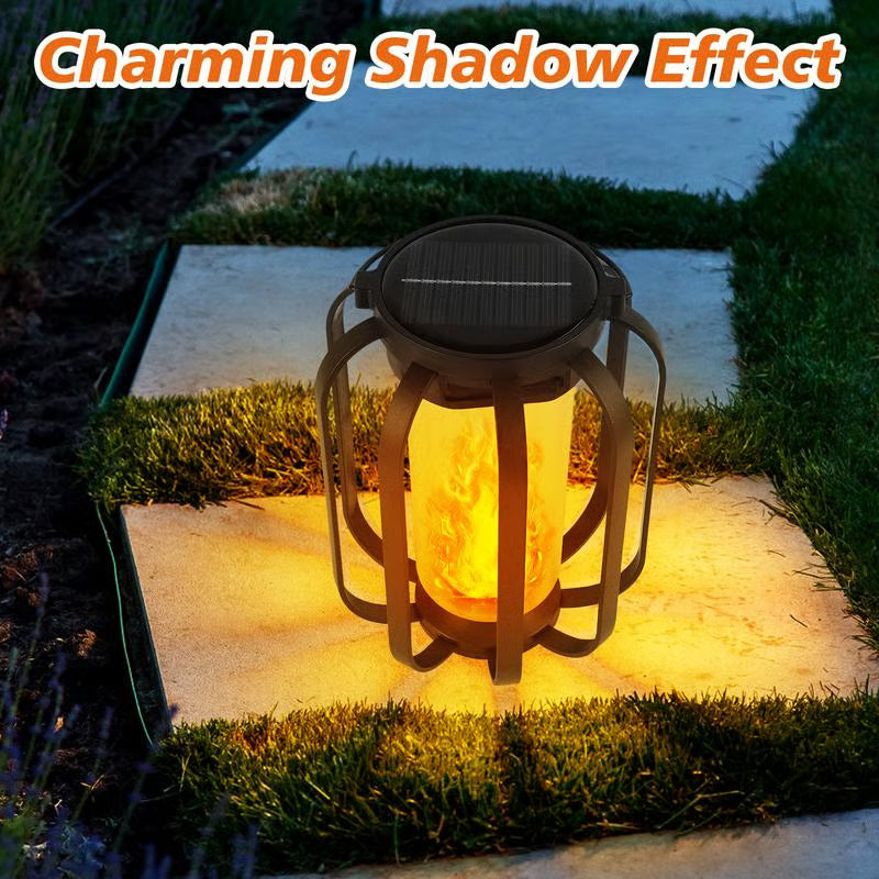 11.4 inch Solar lantern outdoor light with base