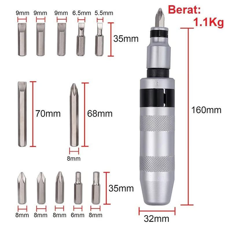 13PCS Heavy-Duty Impact Driver Set – CR-V Steel | Anti-Rust | Professional Grade