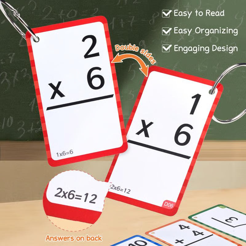 Math Fidget Toy, Math Game with Addition,Subtraction,Multiplication,Division Flash Cards or Time Table(Using age: 3+)