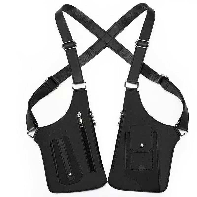 Adjustable Underarm Shoulder Bag for Men and Women - Anti-theft Hidden Storage for Cell Phones and Other Hunting and Outdoor Gear, Premium Leather. Crossbody Fanny Pack Lightweight Pockets