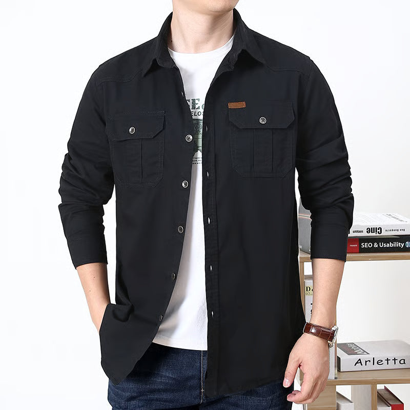 Men's plain cotton casual shirt👔