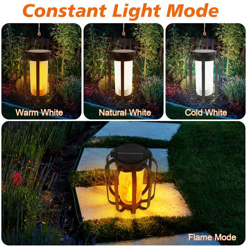 11.4 inch Solar lantern outdoor light with base
