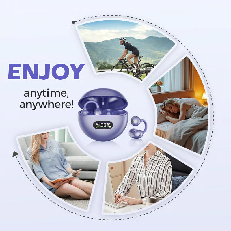 Comfort Open-Ear Clip-On Bluetooth Earbuds