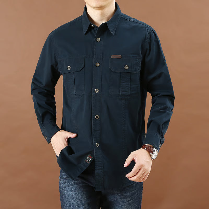 Men's plain cotton casual shirt👔