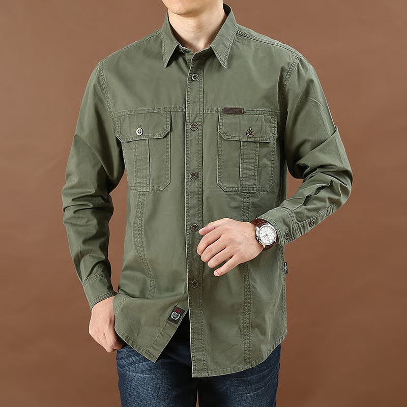 Men's plain cotton casual shirt👔