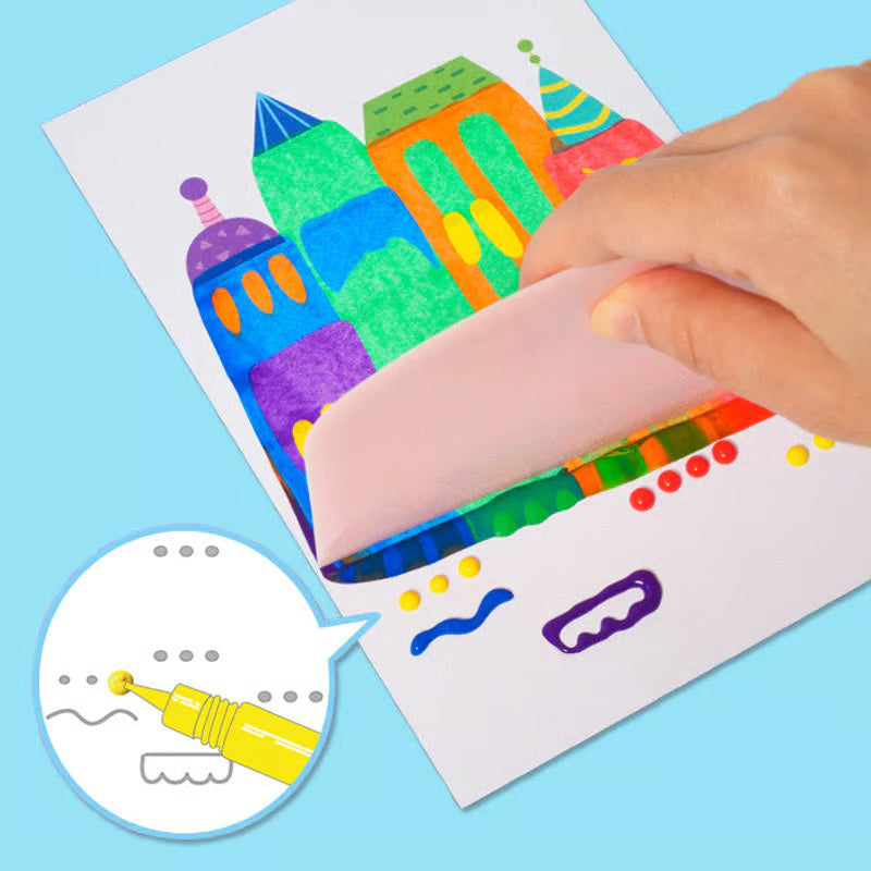 🎃Cartoon Colorful Painting Set with Scraper for Kids🎨