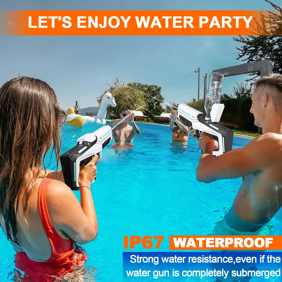 Electric Water Gun, Automatic High-Power Squirt Blaster for Kids & Adults
